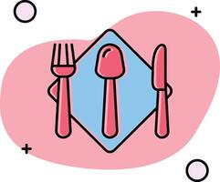 Cutlery Slipped Icon vector