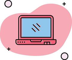 Laptop Slipped Icon vector