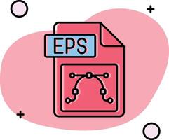 Eps file format Slipped Icon vector