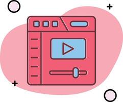 Video player Slipped Icon vector