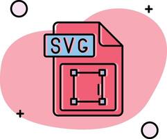 Svg file format Slipped Icon vector