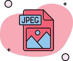 Jpg file format Slipped Icon vector