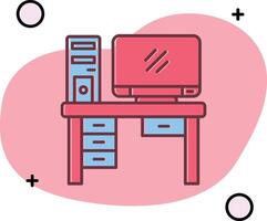 Computer Slipped Icon vector