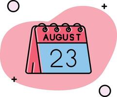 23rd of August Slipped Icon vector