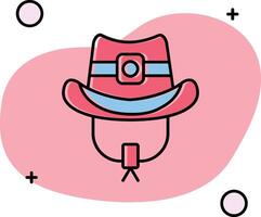 Cowboy hat Slipped Icon vector