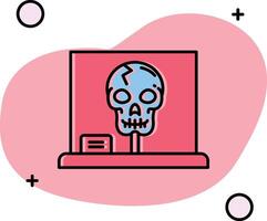 Skull Slipped Icon vector