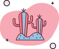 Cactus Slipped Icon vector