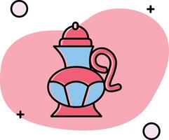 Tea pot Slipped Icon vector