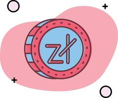 Zloty Slipped Icon vector