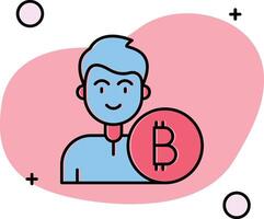 Bitcoin Slipped Icon vector