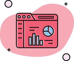 Analytics Slipped Icon vector