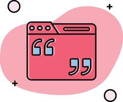 Quote Slipped Icon vector