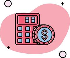 Calculator Slipped Icon vector