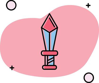 Dagger Slipped Icon vector