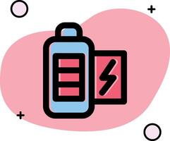 Battery full Slipped Icon vector