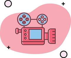 Video camera Slipped Icon vector