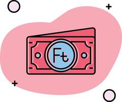 Forint Slipped Icon vector