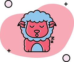 dormir resbaló icono vector