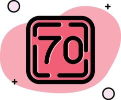 Seventy Slipped Icon vector