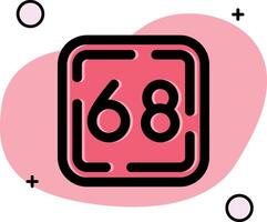 Sixty Eight Slipped Icon vector