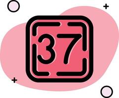 Thirty Seven Slipped Icon vector