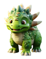 ai généré 3d illustration dessin animé animal dinosaure, mignonne dino personnage jouet, avec transparent arrière-plan, génératif ai png