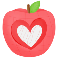 Valentine heart apple png