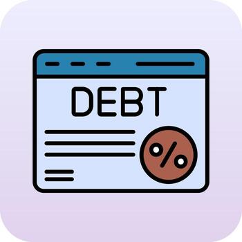 Debt Vector Icon