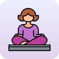 icono de vector de yoga