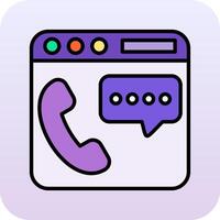 teléfono charla vector icono