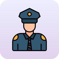 icono de vector de guardia de seguridad