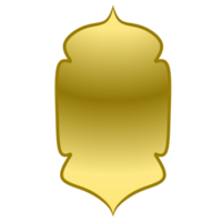 Golden islamic frame png