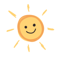 Cute sun doodle png