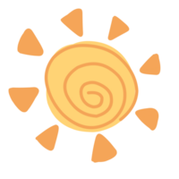 Cute sun doodle png