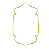 Golden islamic frame png