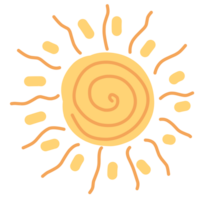 Cute sun doodle png