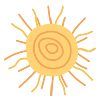 Cute sun doodle png