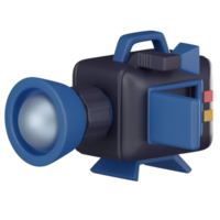 3D Movie Camera Icon for Film and Video Production. 3D render png