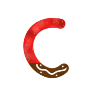 Chocolat fraise alphabet png