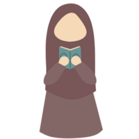 Faceless Muslim Reading Quran png