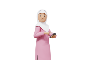 3d man holding and pointing a cellphone while smiling at camera png