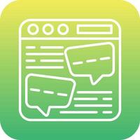 Browser Chat Vector Icon