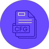 cfg dúo melodía color circulo icono vector