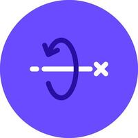 3d totate x axis Duo tune color circle Icon vector