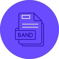 Band Duo tune color circle Icon vector