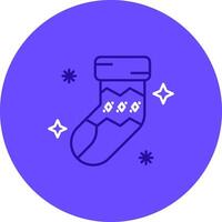 Sock Duo tune color circle Icon vector