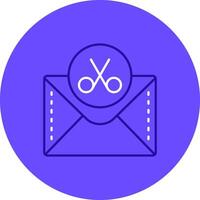 Scissor Duo tune color circle Icon vector
