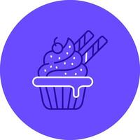 Cupcake Duo tune color circle Icon vector