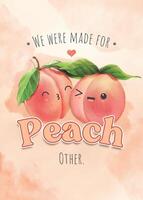 We Were Made for Peach Other Greeting Card with Peach Color Theme template