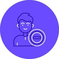 Stop Duo tune color circle Icon vector